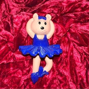Vintage Ballerina Bear Christmas Ornement